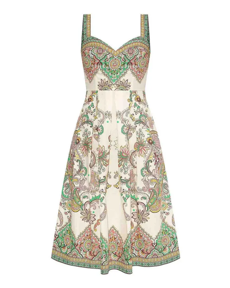 Etro Knielanges Kleid - Weiß Weiß