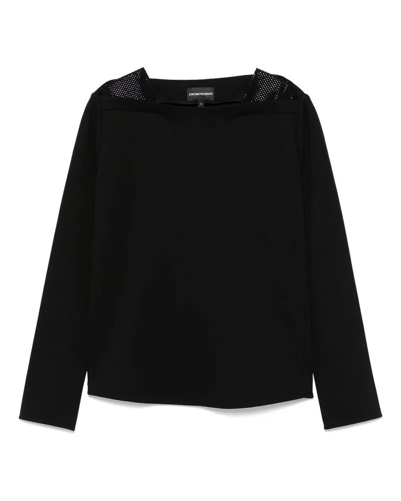Emporio Armani Rundhalspullover - Schwarz Schwarz