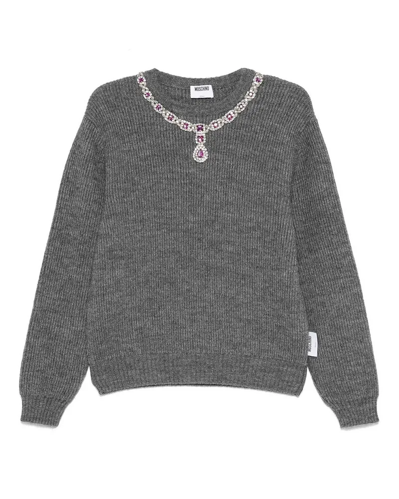 Moschino Rundhalspullover - Grau Grau