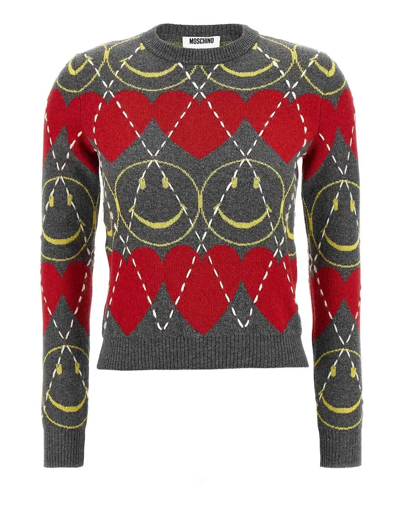 Moschino Rundhalspullover - Bunt Bunt
