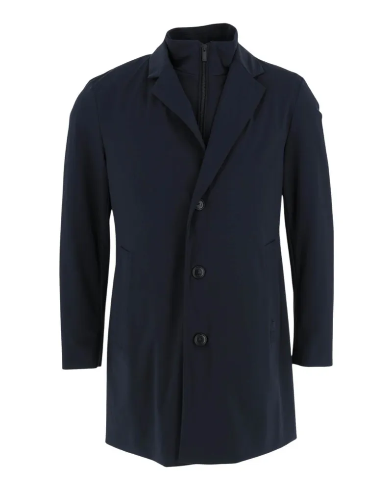 HUGO BOSS Knielanger Mantel - Blau Blau