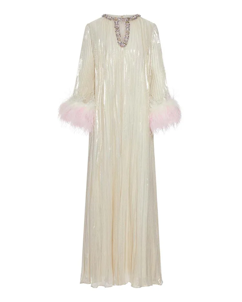 Self-Portrait Maxikleid - Nude Nude