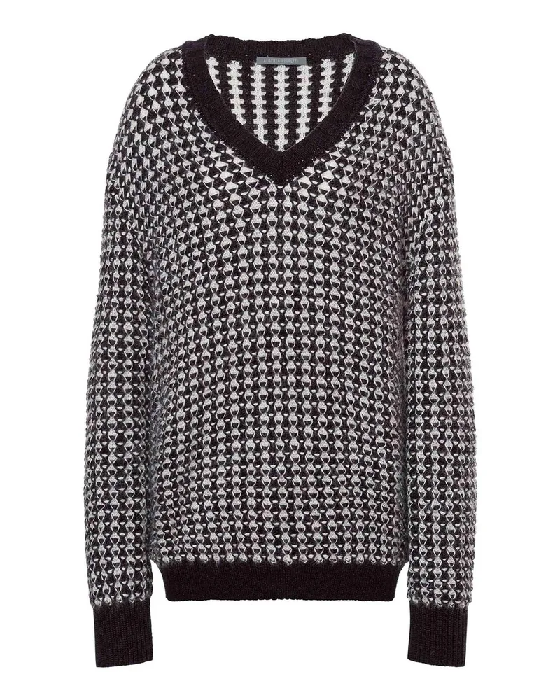 Alberta Ferretti U-Boot-Pullover - Schwarz Schwarz