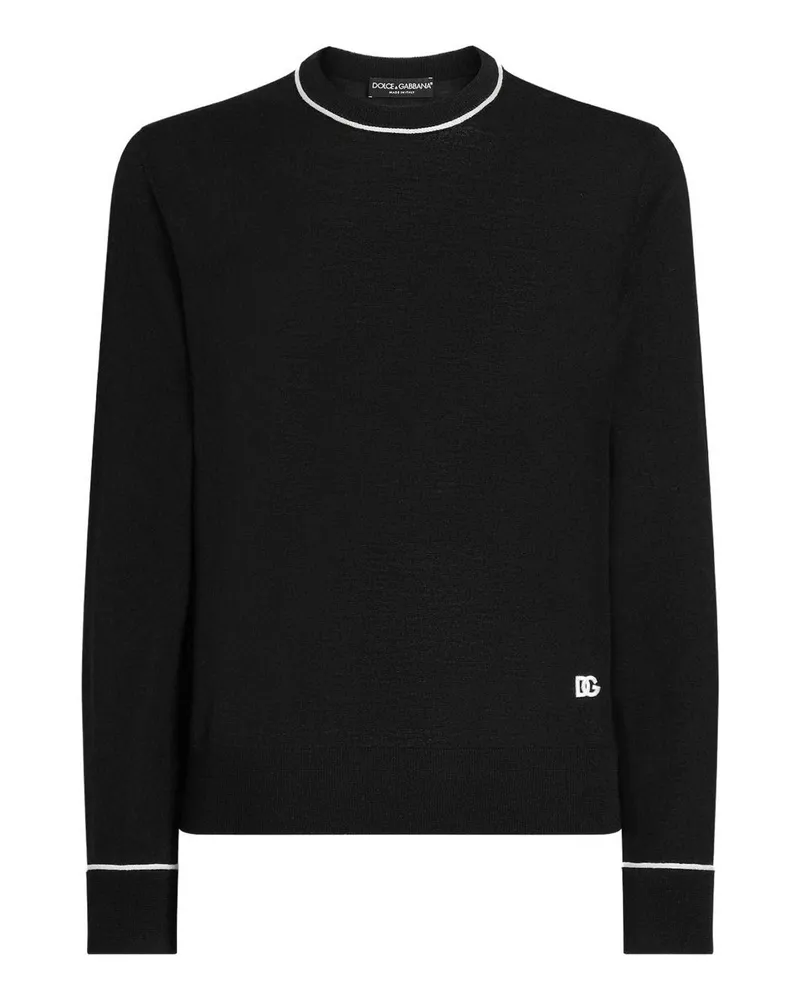 Dolce & Gabbana Rundhalspullover - Schwarz Schwarz