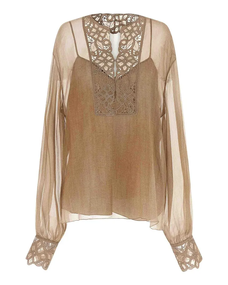Ermanno Scervino Bluse - Beige Beige