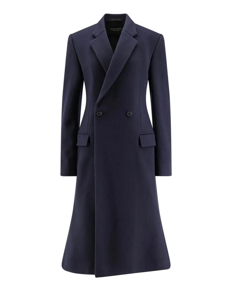 Balenciaga Knielanger Mantel - Blau Blau
