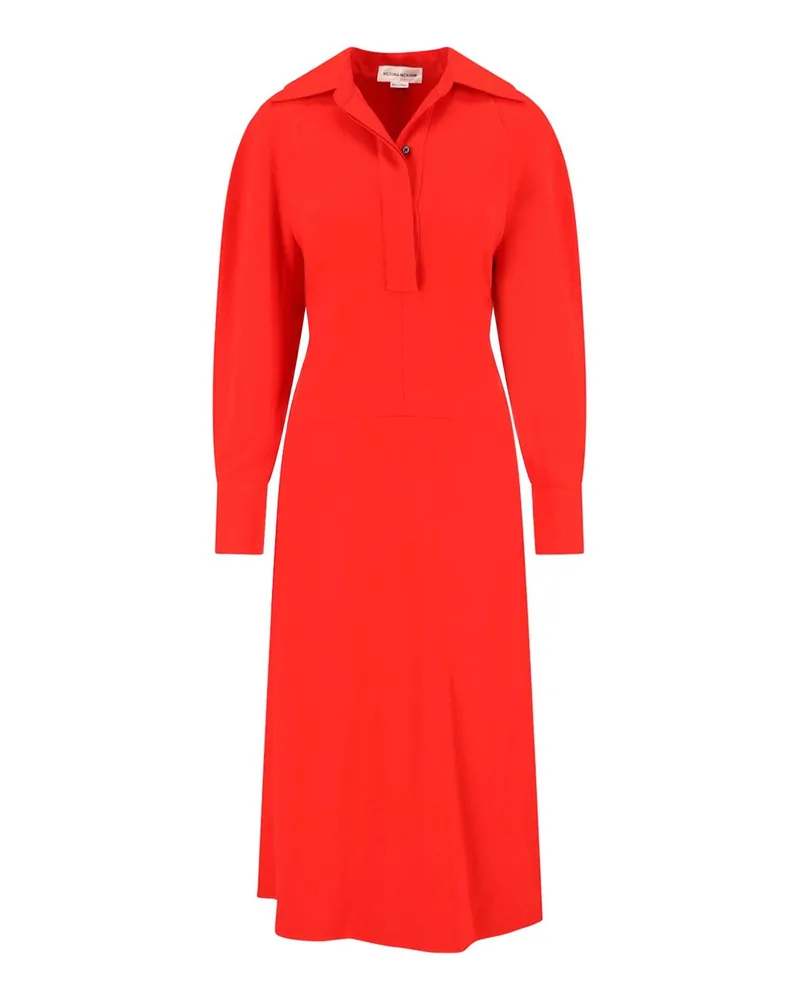 Victoria Beckham Knielanges Kleid - Rot Rot
