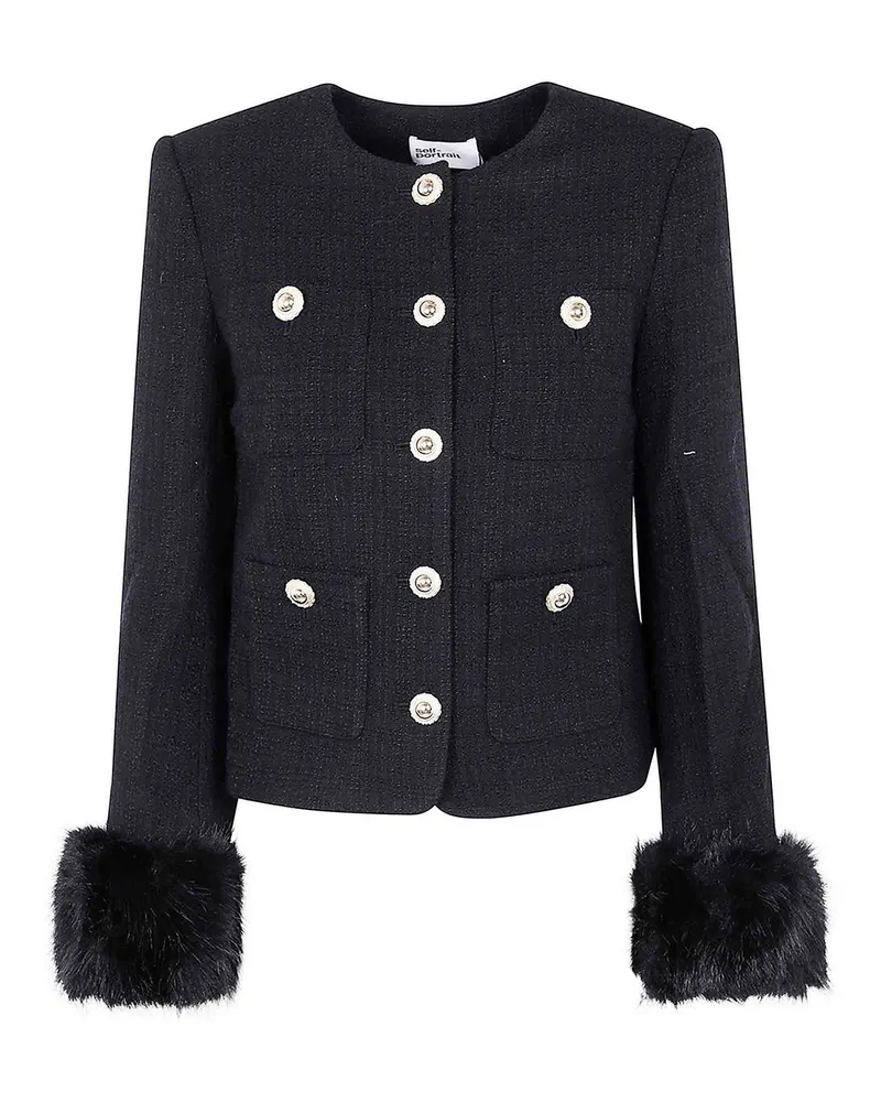 Self-Portrait Casualjacke - Schwarz Schwarz