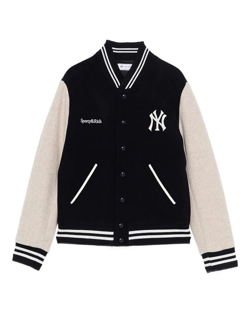 SPORTY & RICH Bomberjacke - Dunkelblau Dunkelblau