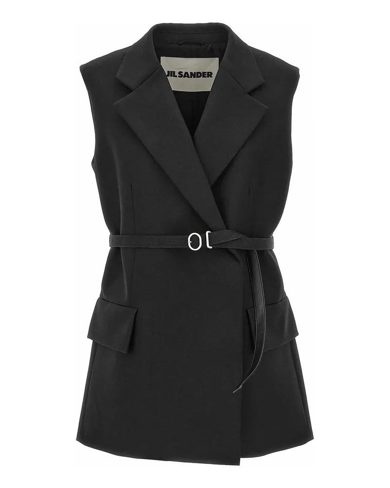 Jil Sander Weste - Schwarz Schwarz