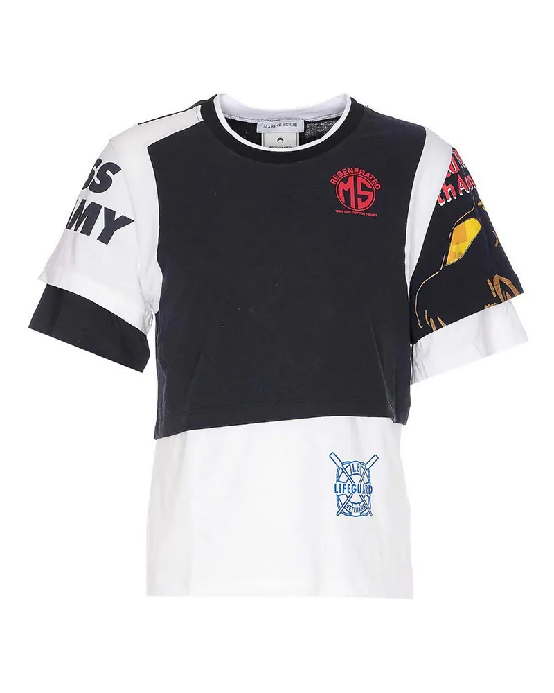 Marine Serre Rundhalspullover - Weiß Weiß