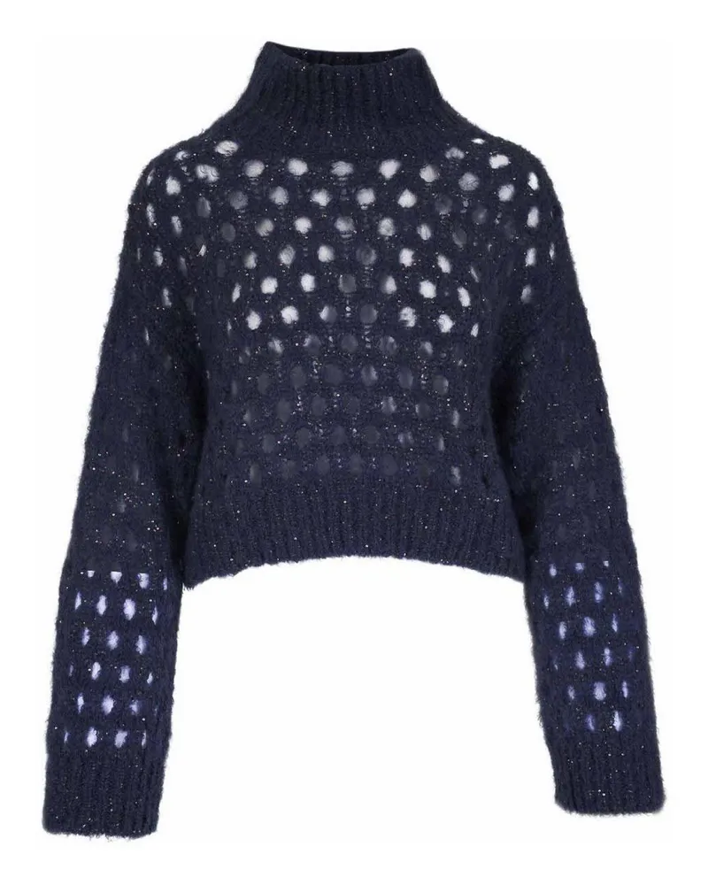Brunello Cucinelli U-Boot-Pullover - Blau Blau