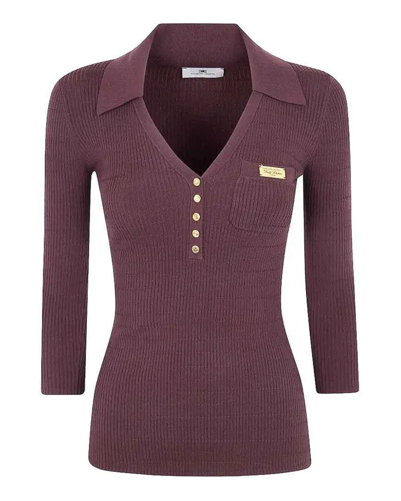 Elisabetta Franchi Rundhalspullover - Braun Braun