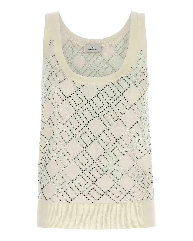 Elisabetta Franchi Top - Weiß Weiß