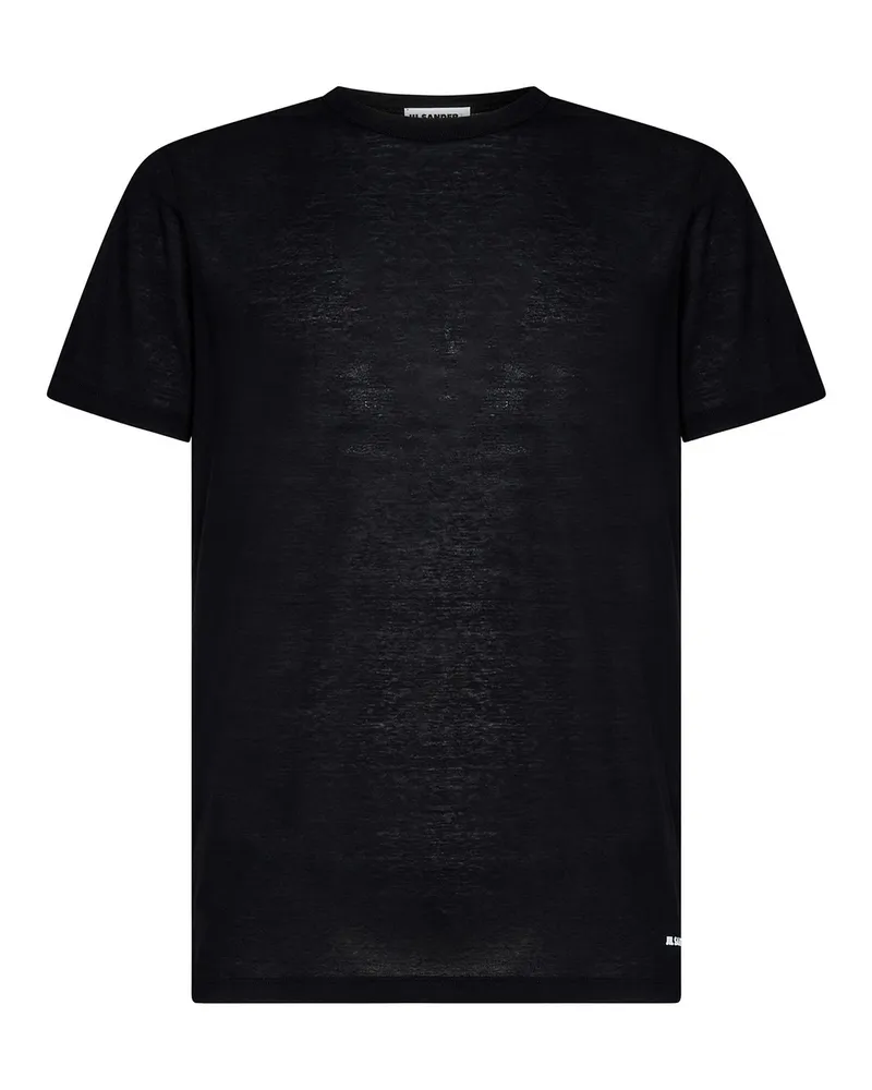 Jil Sander Rundhalspullover - Schwarz Schwarz