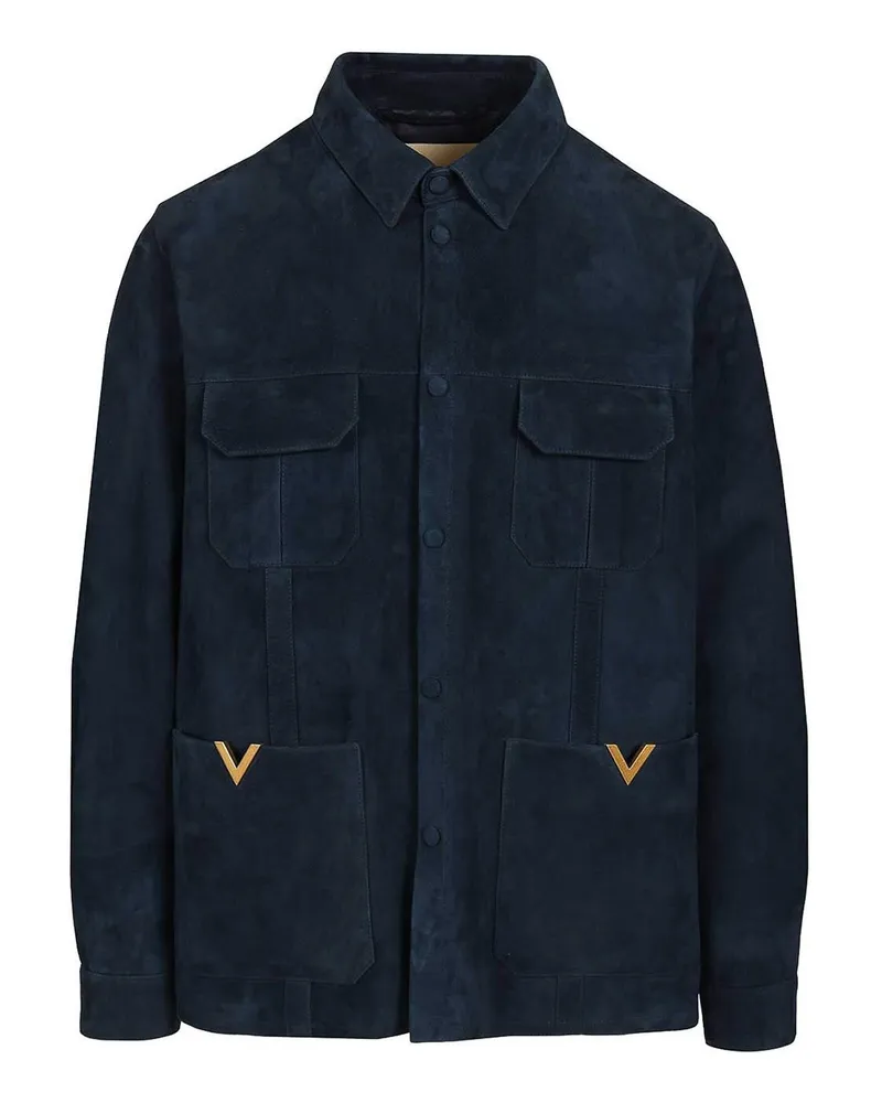 Valentino Garavani Ledermantel - Blau Blau
