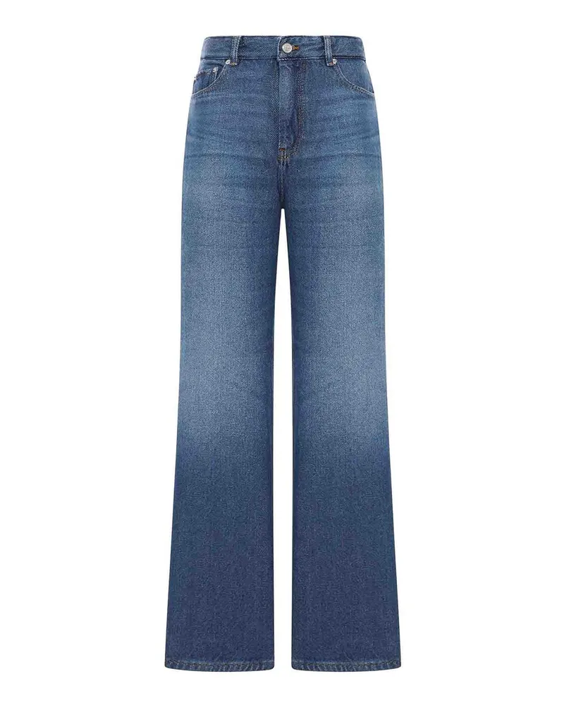 Ganni Straight Leg Jeans - Blau Blau