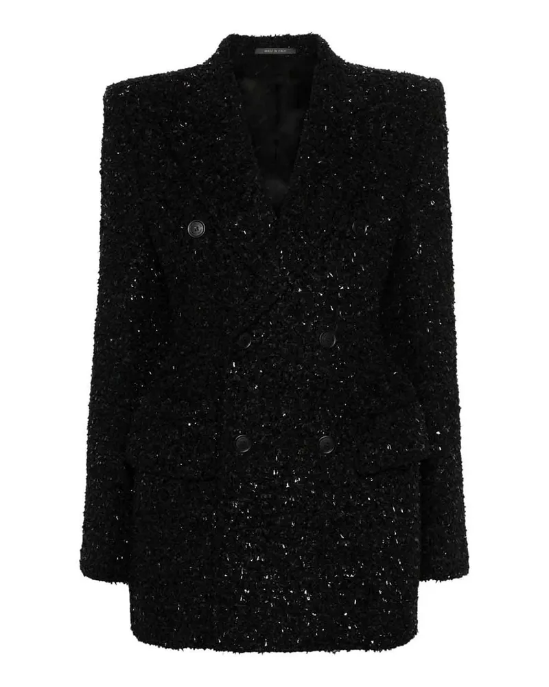 Balenciaga Kurzer Mantel - Schwarz Schwarz