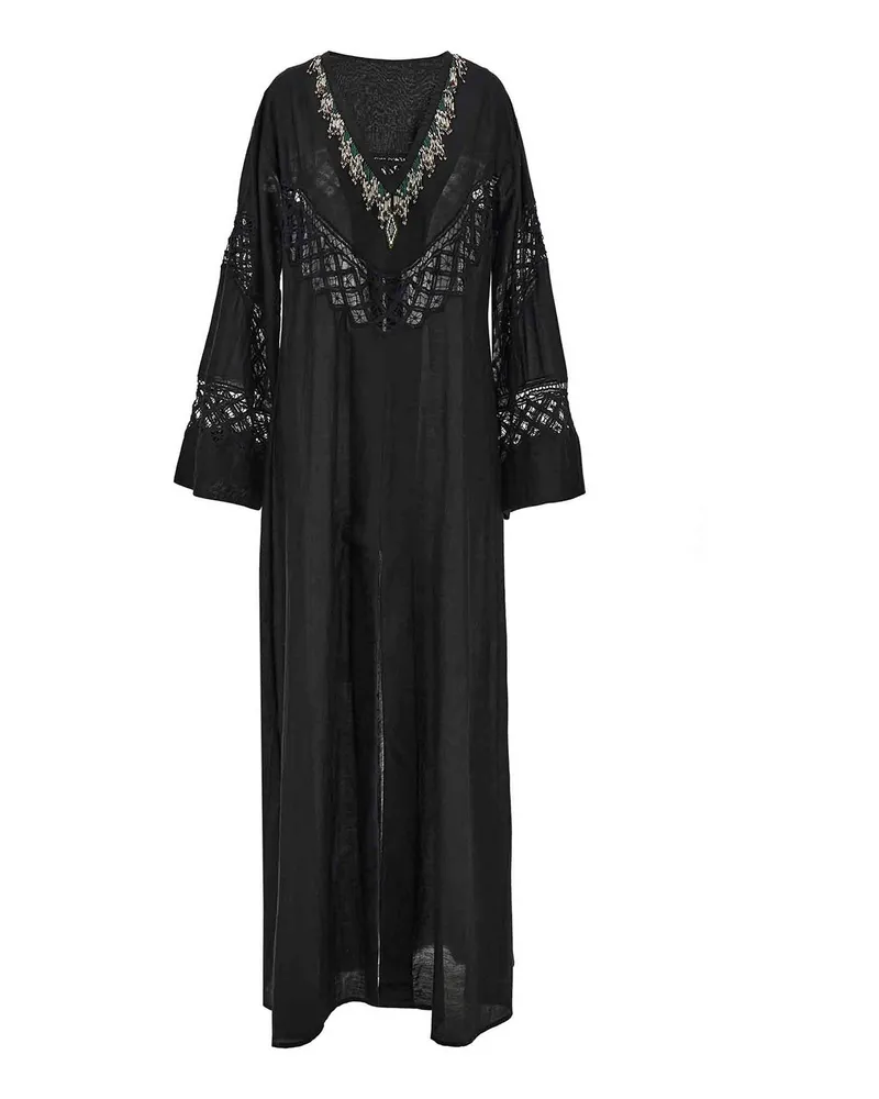 Fortela Knielanges Kleid - Schwarz Schwarz