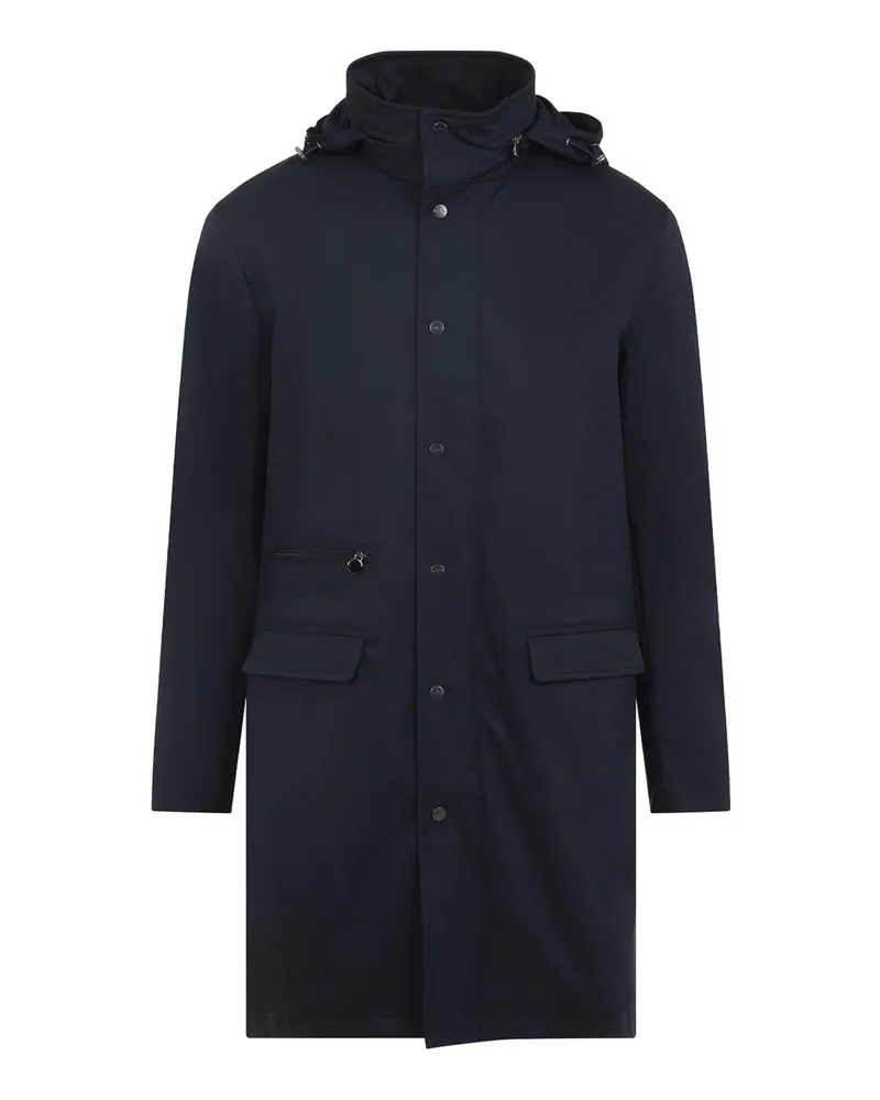 Kiton Kurzer Mantel - Blau Blau