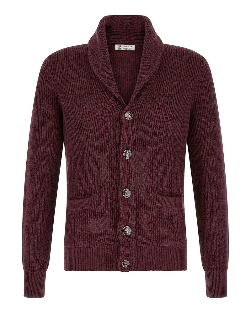 Brunello Cucinelli Cardigan - Dunkelrot Dunkelrot