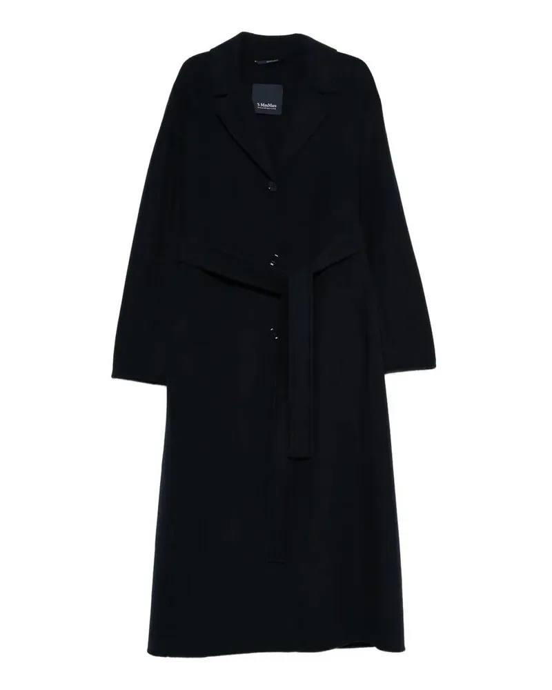 Max Mara Knielanger Mantel - Blau Blau