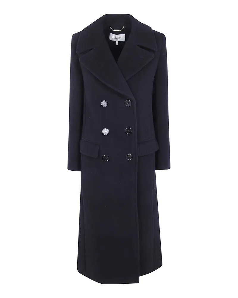 Chloé Langer Mantel - Schwarz Schwarz