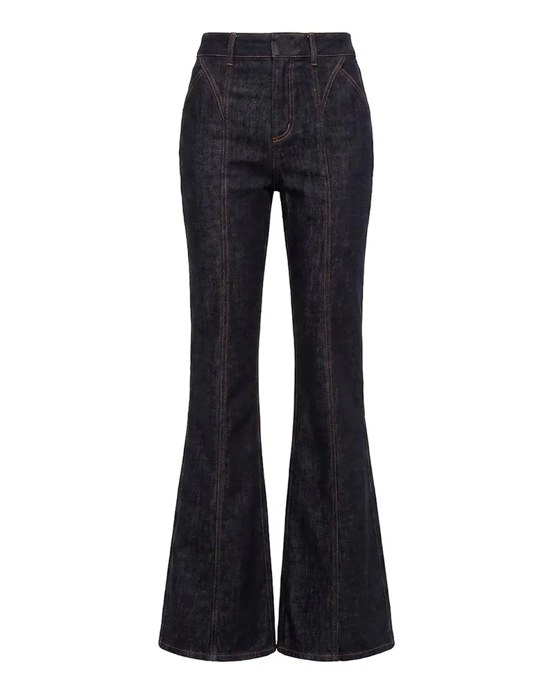 Self-Portrait Straight Leg Jeans - Blau Blau