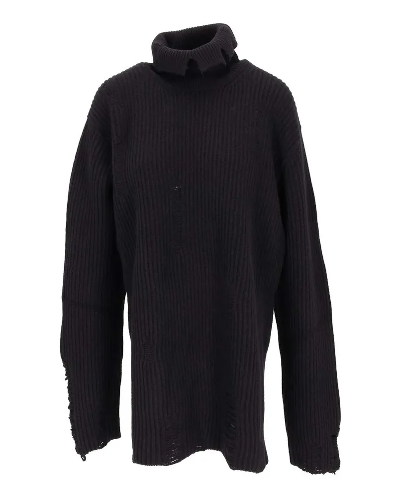 Ann Demeulemeester Rundhalspullover - Schwarz Schwarz