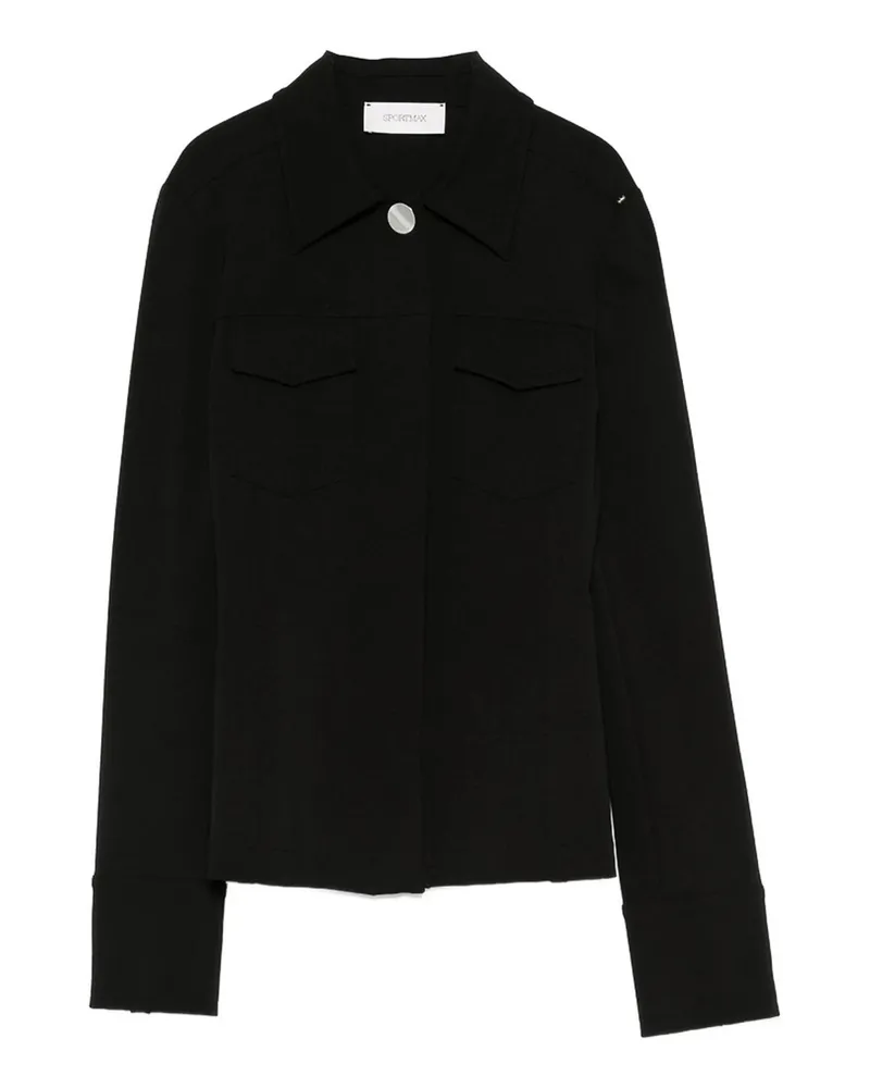 SPORTMAX Knielanger Mantel - Schwarz Schwarz