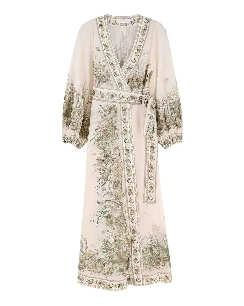 Zimmermann Knielanges Kleid - Hellbraun Hellbraun