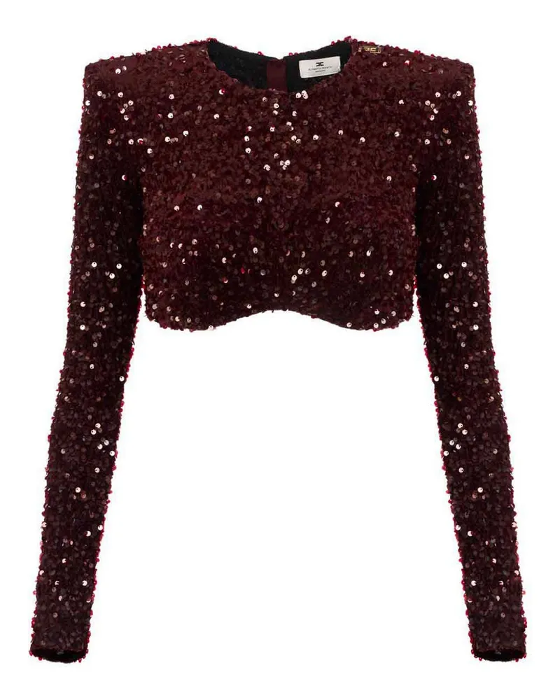 Elisabetta Franchi Top - Dunkelrot Dunkelrot