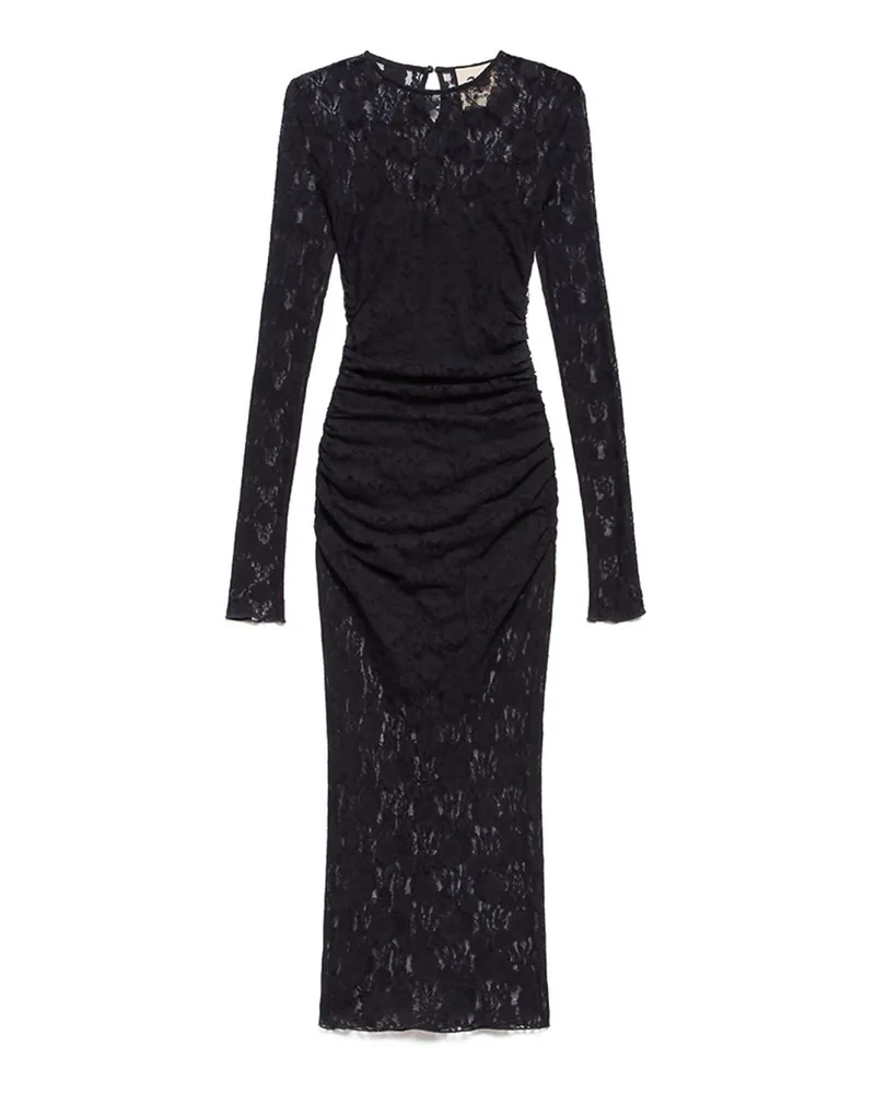 Aniye By Knielanges Kleid - Schwarz Schwarz