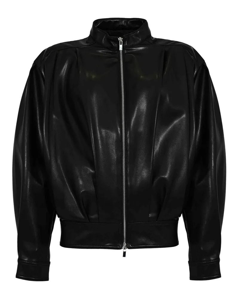 Semicouture Lederjacke - Schwarz Schwarz