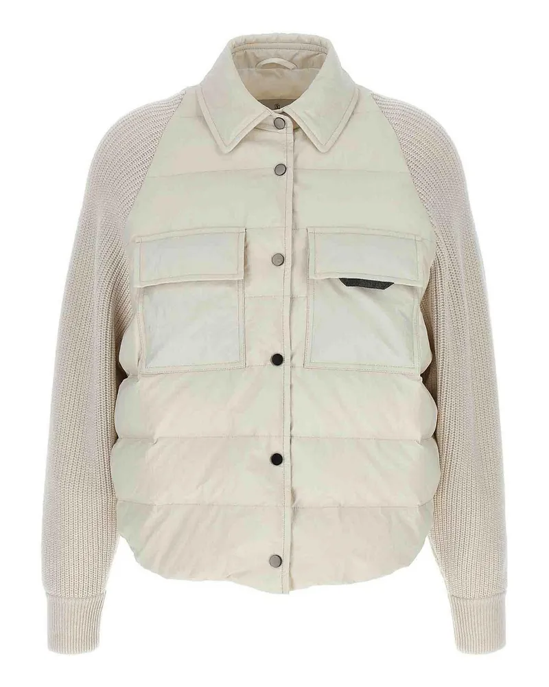 Brunello Cucinelli Daunenjacke - Weiß Weiß