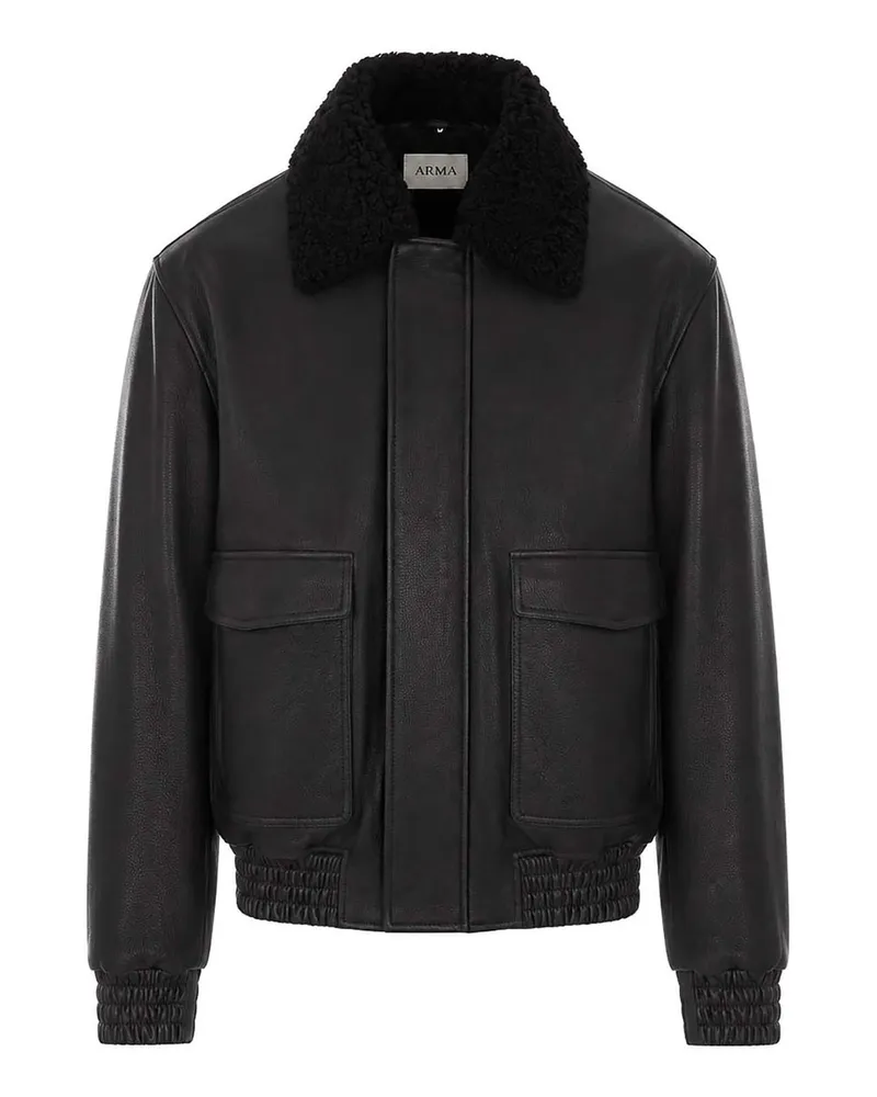 Arma Lederjacke - Schwarz Schwarz