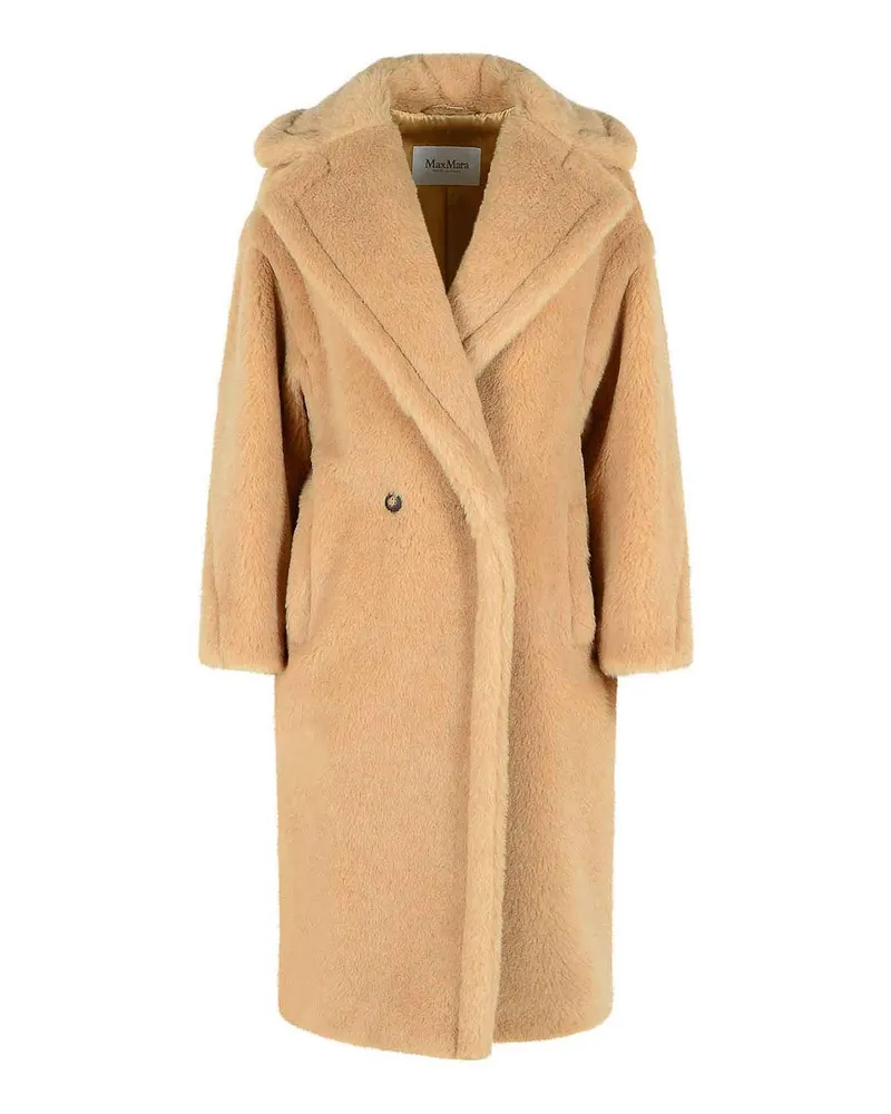 Max Mara Knielanger Mantel - Weiß Weiß