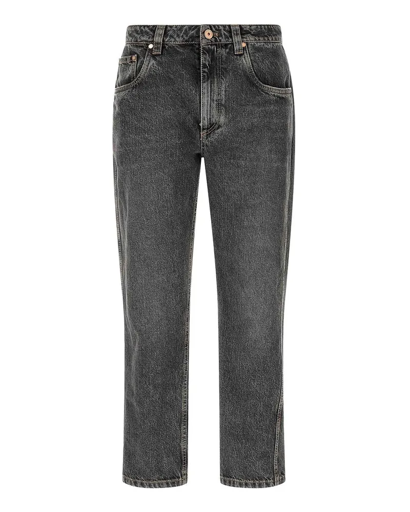 Brunello Cucinelli Straight Leg Jeans - Grau Grau