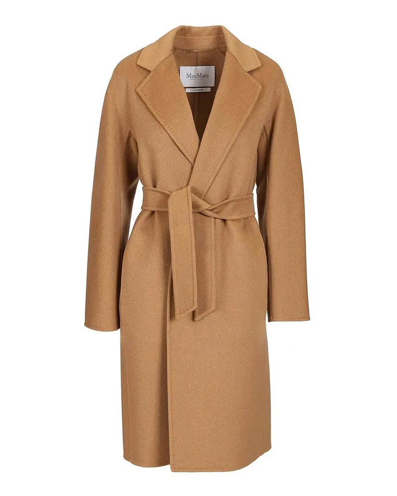 Max Mara Knielanger Mantel - Beige Beige