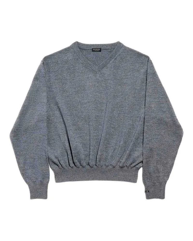 Balenciaga Rundhalspullover - Grau Grau