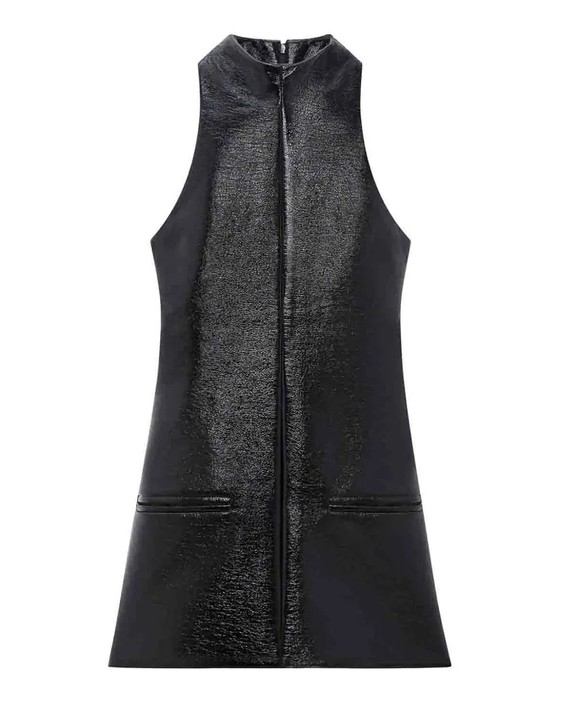 Courrèges Knielanges Kleid - Schwarz Schwarz