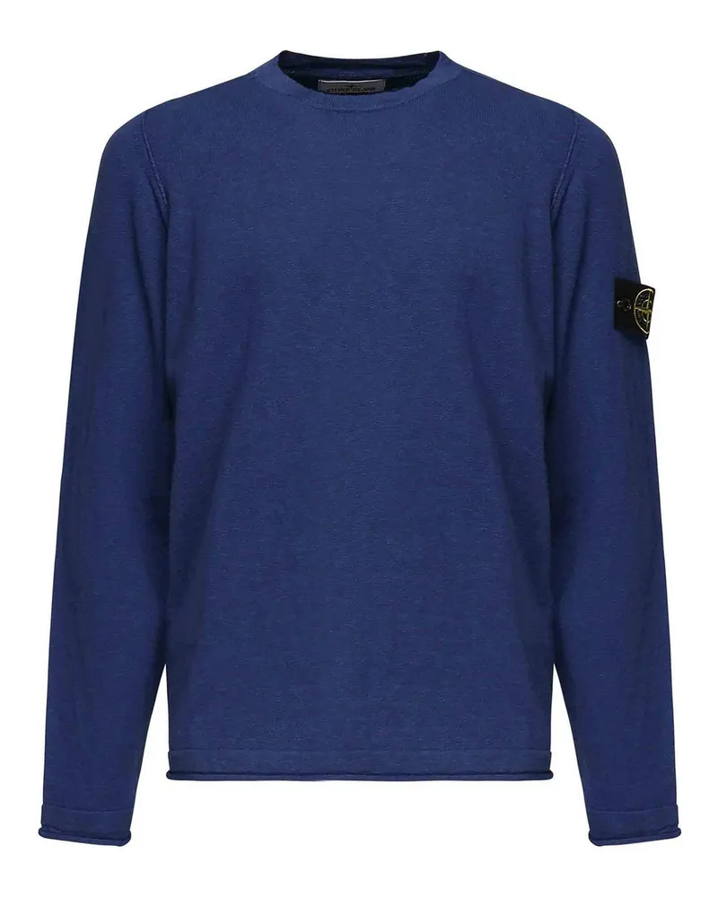 Stone Island Rundhalspullover - Blau Blau