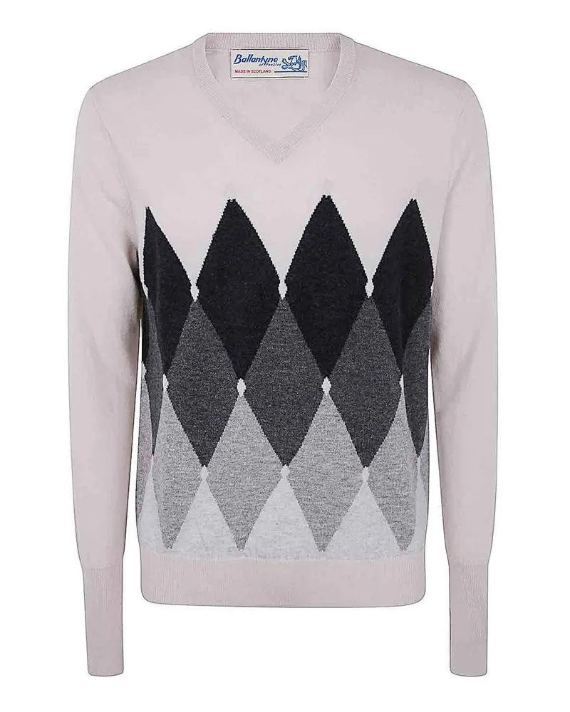 Ballantyne V-Pullover - Weiß Weiß