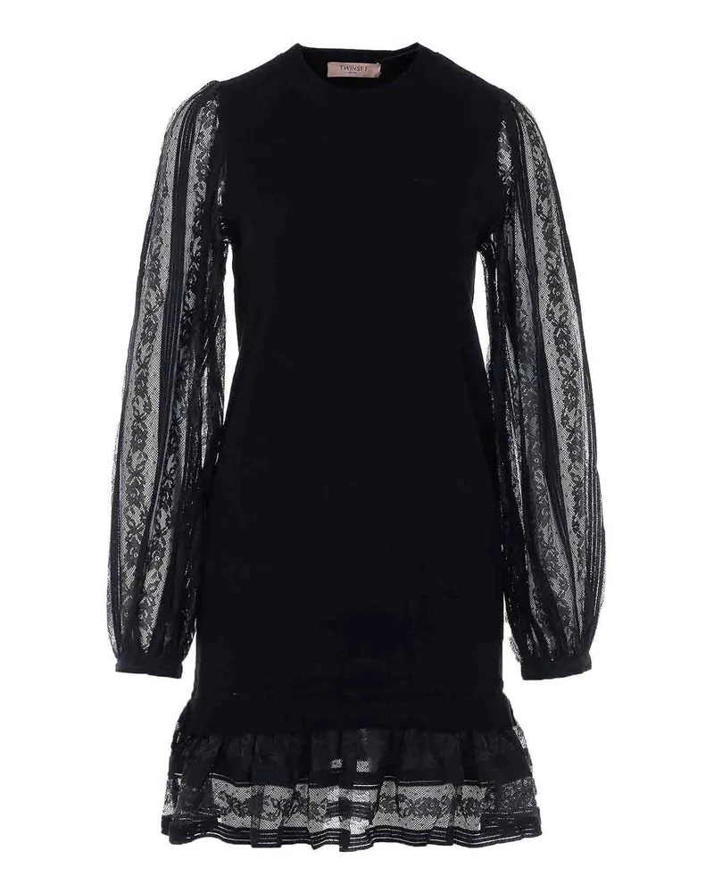 Twin-Set Rundhalspullover - Schwarz Schwarz