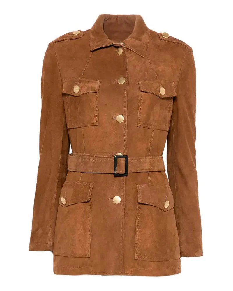 Tagliatore Lederjacke - Braun Braun