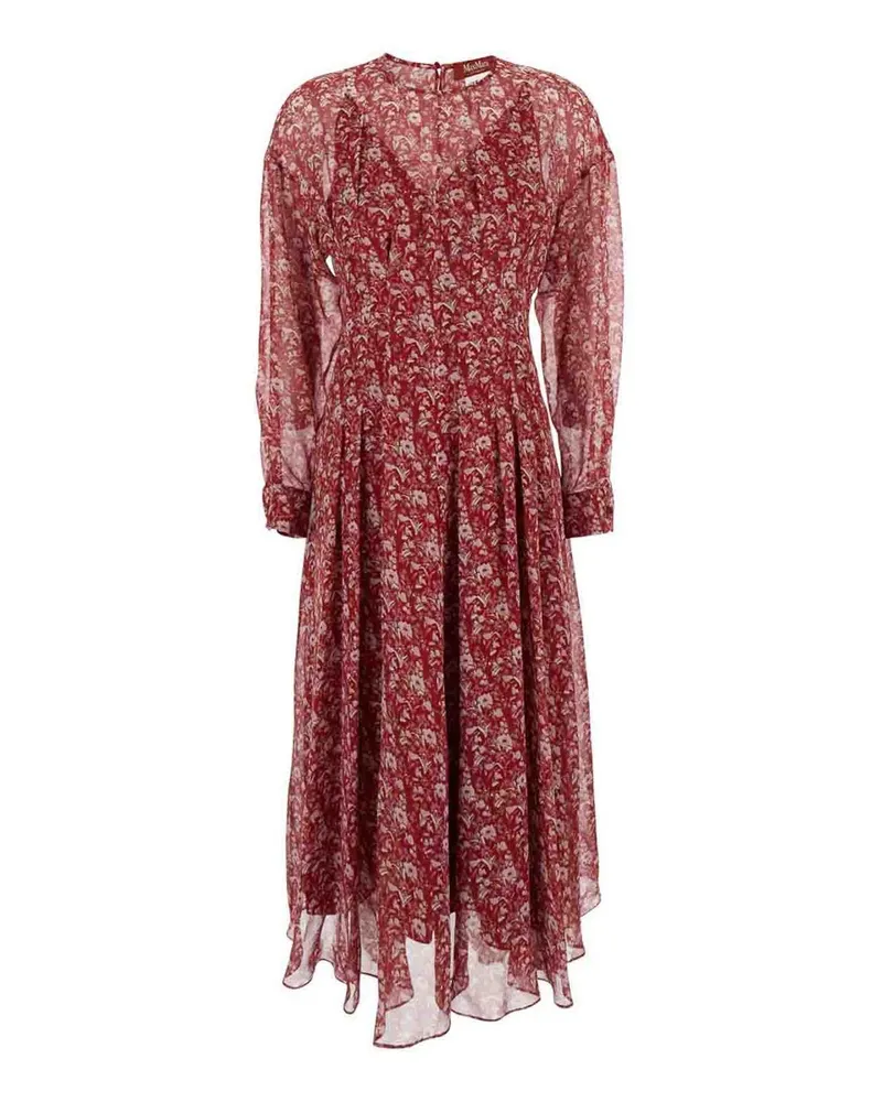 Max Mara Knielanges Kleid - Rot Rot