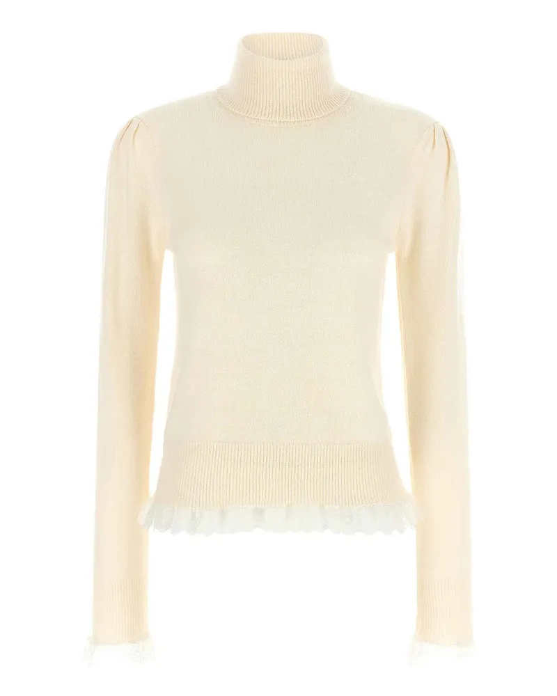 Ganni Rollkragenpullover - Weiß Weiß