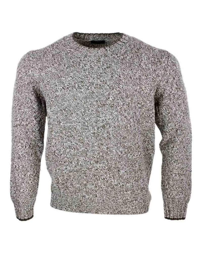 BARBA Rundhalspullover - Beige Beige