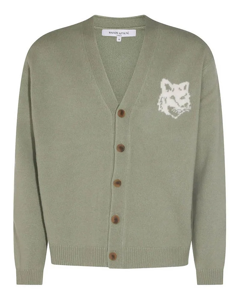 Kitsuné Rundhalspullover - Grün Grün