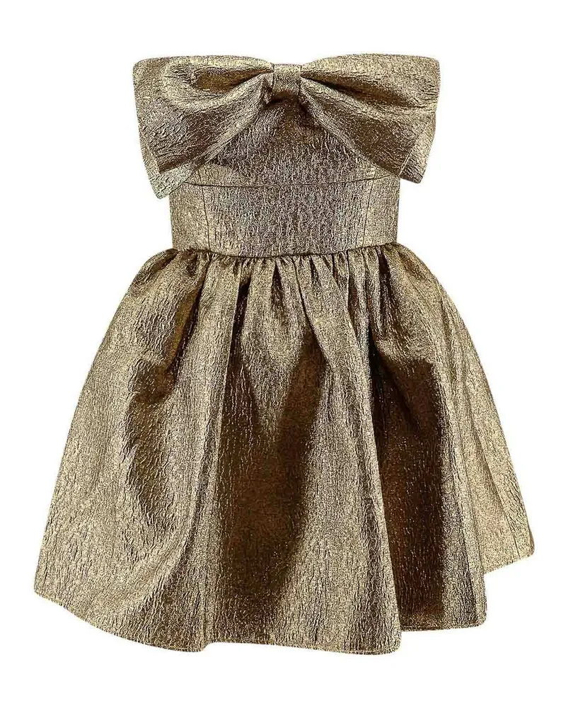 Self-Portrait Kurzes Kleid - Gold Gold